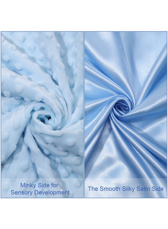 Reginary 3 Pack Satin Baby Blanket with Silky Satin Backing Double Layer Soft Dotted Blanket 30 x 40 Inch for Baby Newborn, Toddler, Infant Gifts - Image 3