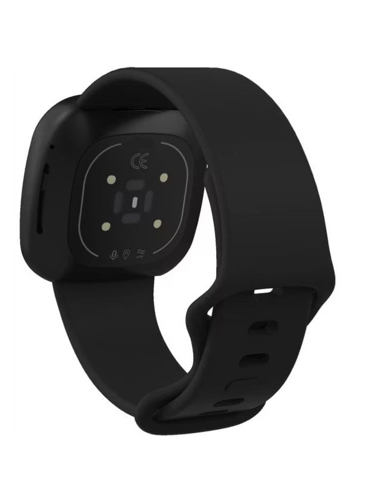 devia Deluxe Series Sport Silicone Watch Band for Fitbit Versa 3 / Watch Strap / band / Easy Adjustment - Dark Blue - Image 2