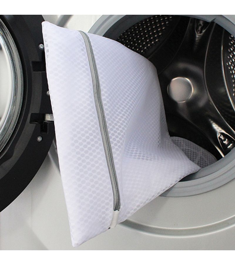 Durable Mesh Laundry Bags 40x50cm 3 Pack Reusable Anti Tangle Storage with Zipper Closure for Coarse Wash Machine Washable - Image 4
