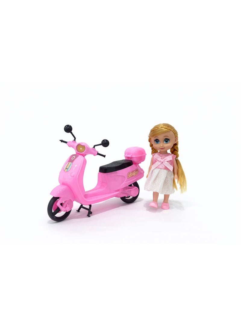 Mattel Games Barbie  Doll Playset with Racing Car and Pink Scooter - 5-Piece Adventure Set for Girls with Puppy and Palm Tree - Image 4