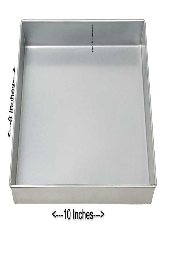 RINKLE TRENDZ Aluminium Brownie Tray/Swiss Roll Tray/Baking Tray - 8 X 10 X 1 Inches, Silver - Image 2