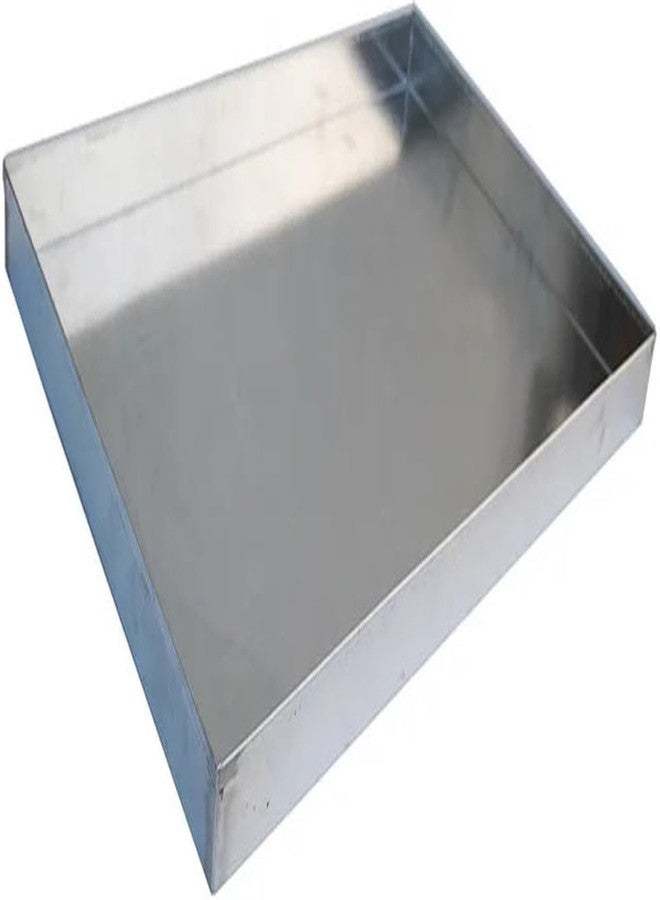 RINKLE TRENDZ Aluminium Brownie Tray/Swiss Roll Tray/Baking Tray - 8 X 10 X 1 Inches, Silver - Image 1