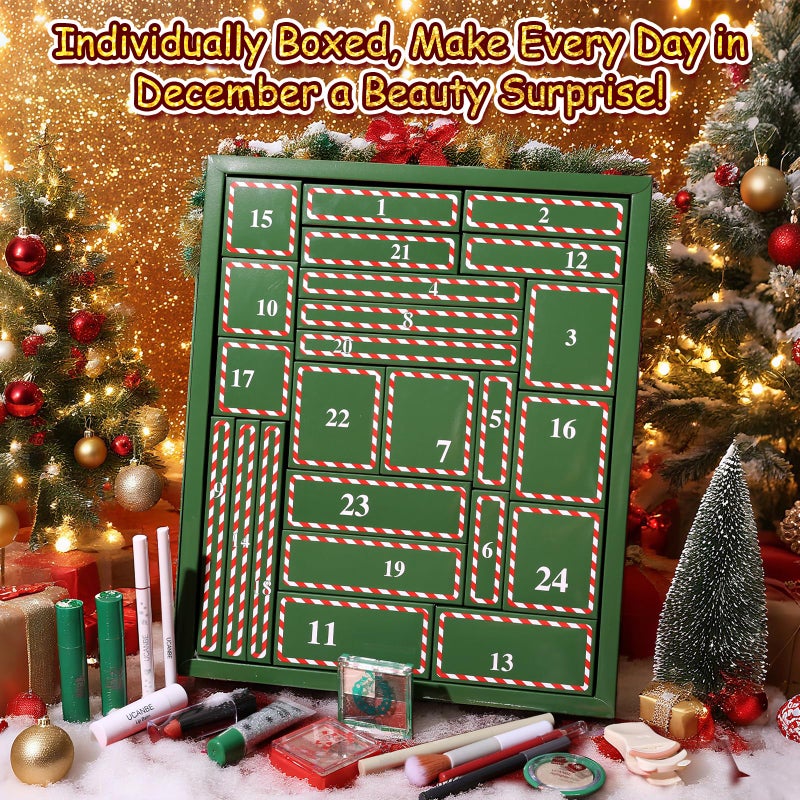 UCANBE Makeup Advent Calendar 2025 for Women Teens Girls, 24 Piece Christmas Holiday Gift Sets, Beauty & Cosmetic Surprises Countdown - Image 2