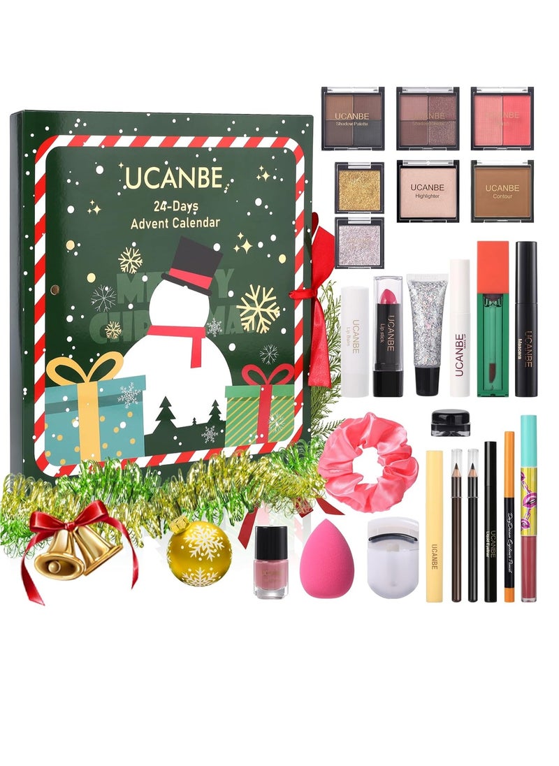 Ucanbe UCANBE Makeup Advent Calendar for Women Teens Girls, 24 Piece Holiday Gift Sets, Beauty & Cosmetic Surprises Countdown  - Image 1