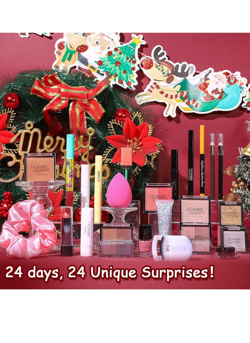 Ucanbe UCANBE Makeup Advent Calendar for Women Teens Girls, 24 Piece Holiday Gift Sets, Beauty & Cosmetic Surprises Countdown  - Image 2