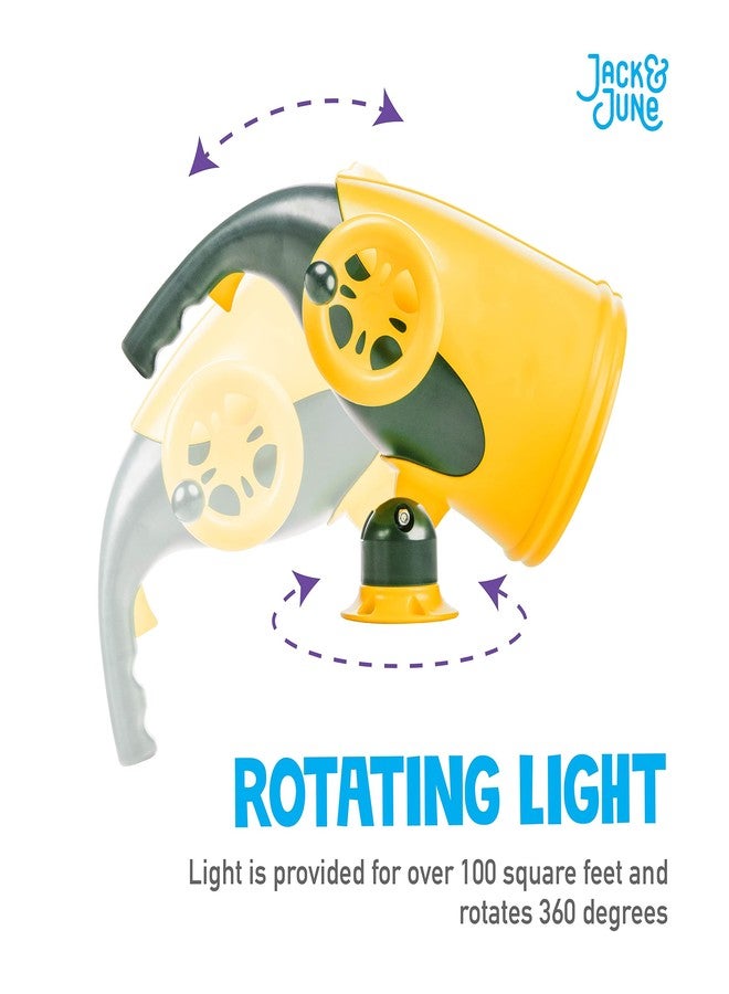 Jack and June Hand-Crank Powered Spotlight Playset Attachment with 12 LED Bulbs for Extreme Illumination - Image 5