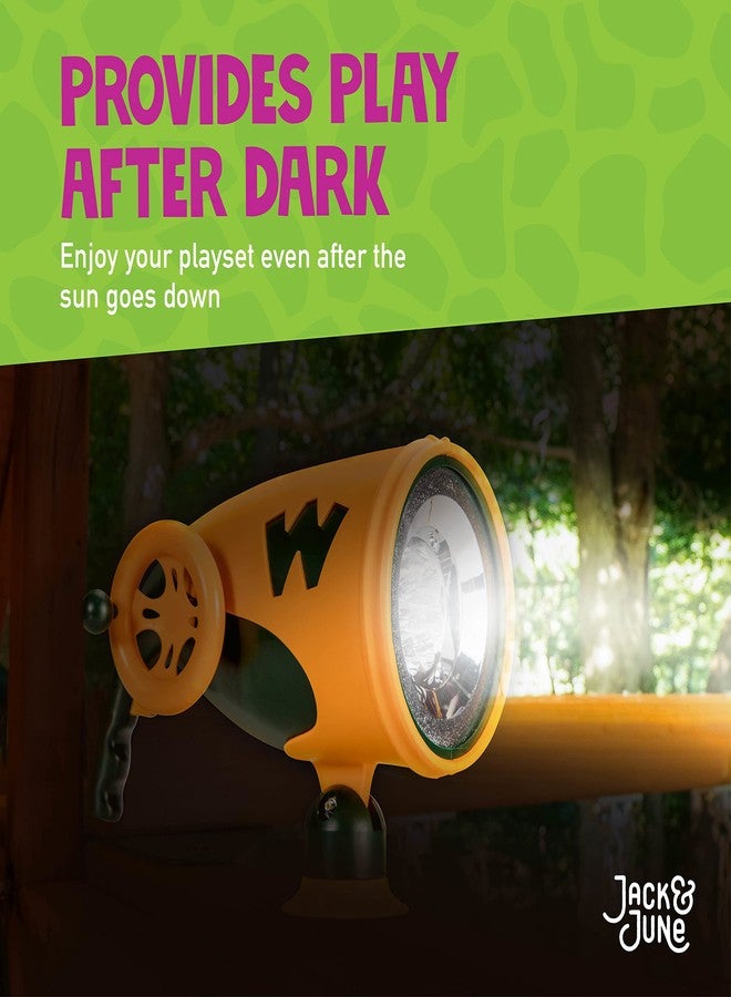 Jack and June Hand-Crank Powered Spotlight Playset Attachment with 12 LED Bulbs for Extreme Illumination - Image 3