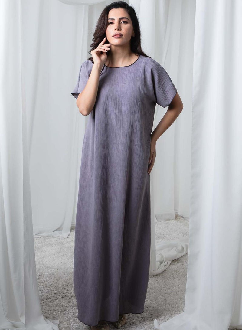 MSquare Fashion Grey CEY Fabric Inner Slip Dress for Abaya – Soft Underdress - Image 2