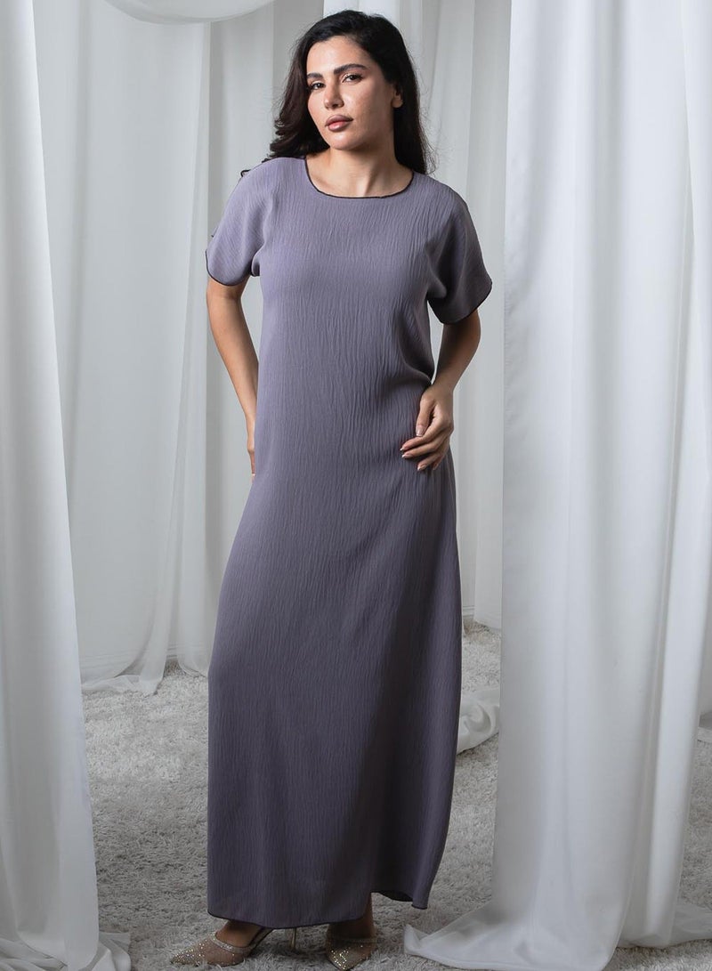 MSquare Fashion Grey CEY Fabric Inner Slip Dress for Abaya – Soft Underdress - Image 1