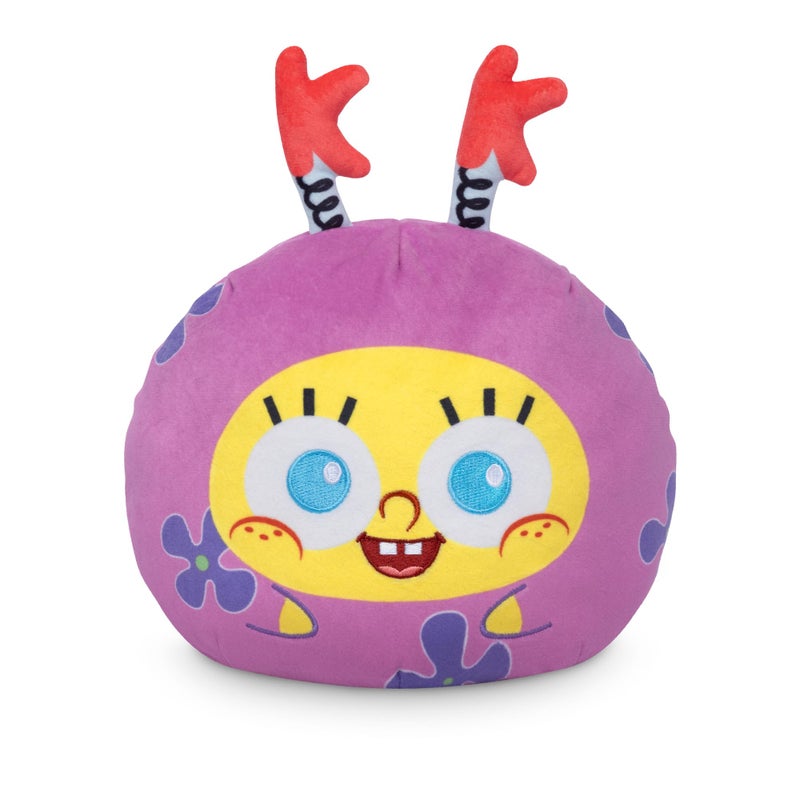 TeeTurtle Reversible Spongebob Squarepants Kuddly Krab Spongebob and Squidward 6 -Inch Two-Sided Flip Plush Toy with Embroidered Details - Cute Mini Collectible Plush for Kids, Teens, and Adults - Image 1
