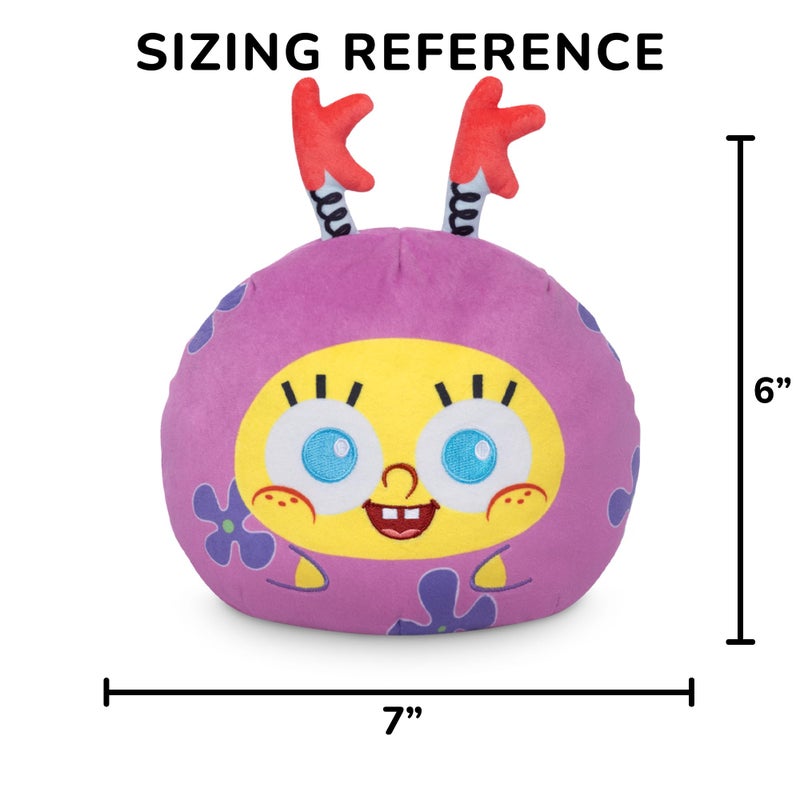 TeeTurtle Reversible Spongebob Squarepants Kuddly Krab Spongebob and Squidward 6 -Inch Two-Sided Flip Plush Toy with Embroidered Details - Cute Mini Collectible Plush for Kids, Teens, and Adults - Image 4
