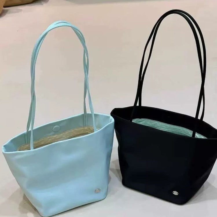 Lightweight Nylon Bucket Tote Bag for Women - Image 3