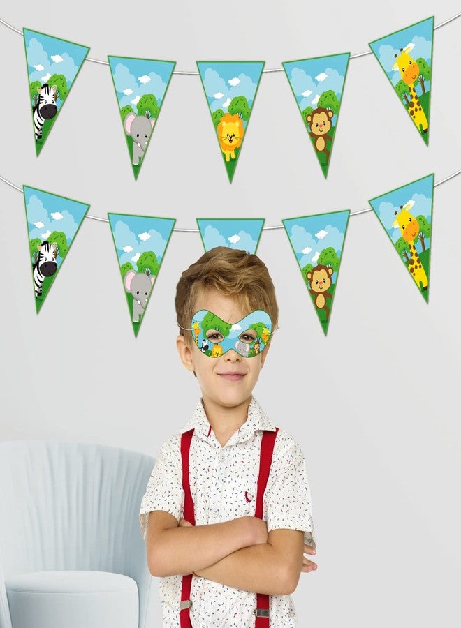 Festiko® 36 Piece Assorted Paper Jungle Eyemasks, Jungle Theme, Jungle Birthday Decoration Masks, Dress-Up Party Accessory, Jungles Party Favors, Return Gifts for Kids - Image 5