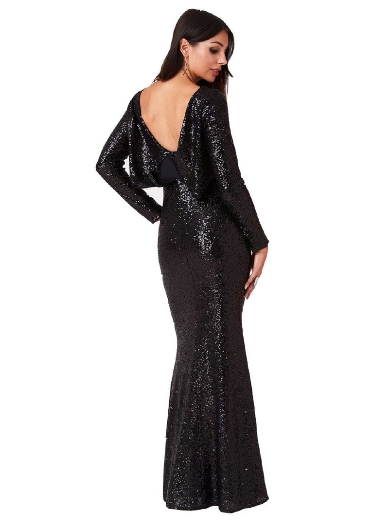 A glittery sequin evening dress - Image 2