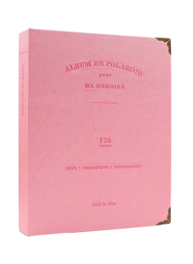 Ozone 120 Pockets Mini Photo Album For Fujifilm Instax Cameras Pink - Image 1