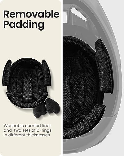 OutdoorMaster Full Face Mountain Bike Helmet for Men & Women - Two Removable Chin Pads, Ventilation, Lightweight Racing Downhill DH BMX MTB Grizzly (Azure Blue, Small) - Image 5