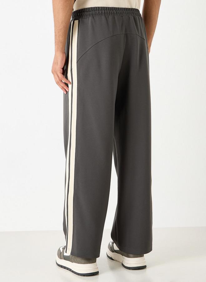 Starter Stripe Detail Track Pants with Drawstring Closure - Image 3