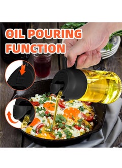 MJZ 470ml Glass Oil Sprayer for Cooking 2 in 1 Olive Oil Dispenser Bottle for Kitchen, 16oz Premium Glass Oil Bottle, Food Grade Oil Mister for Air Fryer, Salad, Frying, BBQ  - Image 3