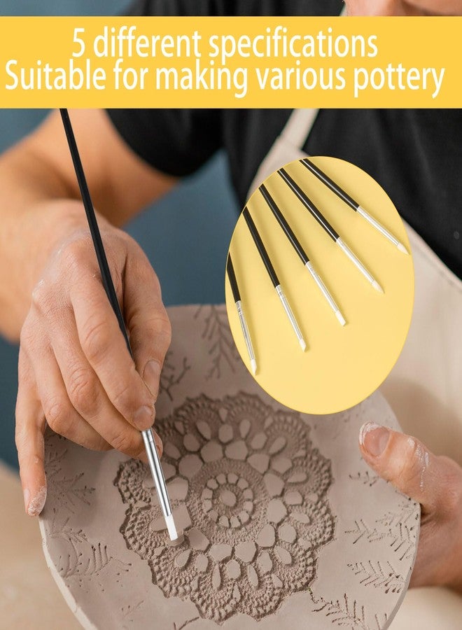 NQEUEPN Clay Sculpting Tools Set, 10pcs Silicone Sculpting Tools Paint Brush Clay Sculpting Modeling Dotting Tool Set for Nail Pottery Clay Making DIY Handicraft Art Supplies(Blue, Black) - Image 4
