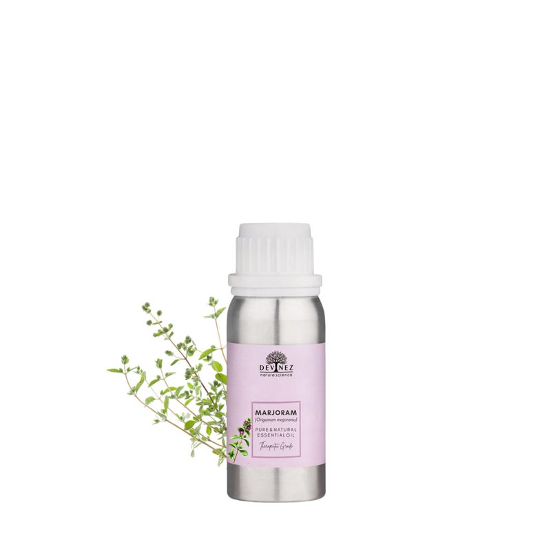 Devinez Marjoram Essential Oil (100ml) - 100% Natural (Origanum Majorana) in Aluminum Bottle for Diffusers, Relaxing Bedtime Routine, Comforting Massage & DIY Home Fragrance - Warm Herbal Aroma - Image 5