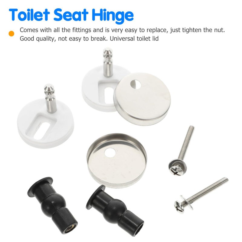 Universal Toilet Seat Hinge Kit Replacement Easy Install White - Image 5