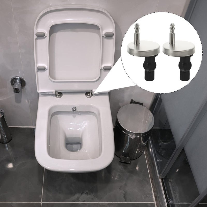 Universal Toilet Seat Hinge Kit Replacement Easy Install White - Image 4