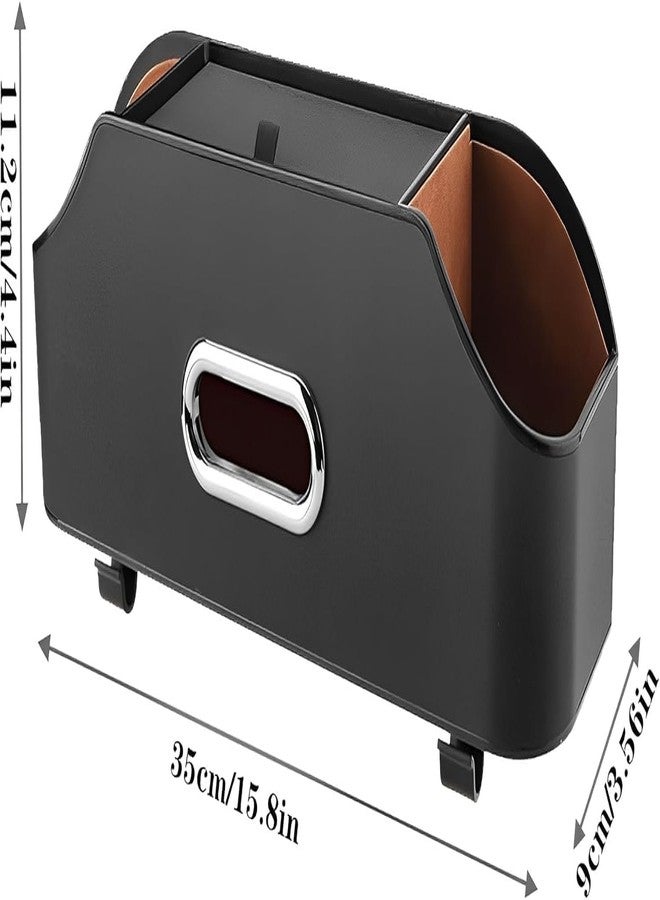 Alco Car Seat Back Hanging Storage Box with Tissue Holder and Hooks-Durable, Odorless, and Multifunctional Car Seat Organizer Interior Accessories Party Long Drive (Black) - Image 5