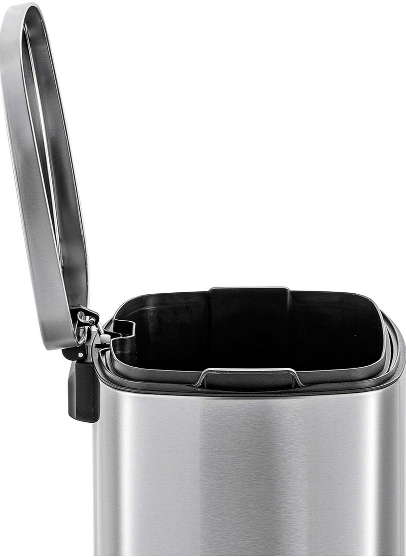 Crocodile - CROCODILE تمساح Stainless Steel Trash Can, Soft-Close Lid & Durable Foot Pedal, Smudge-Resistant Dustbin, 12 Liter/3.1 Gallon Capacity, 2 Years Warranty - Image 1