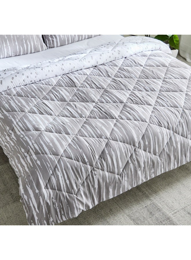 Home Box Madrid Glint 3-Piece Microfiber Reversible King Comforter Set - 220x240 cm  - Image 5