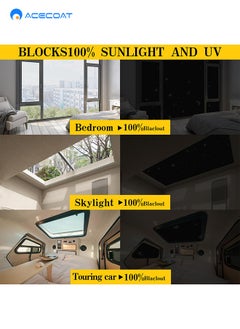 ACECOAT Blackout Shades for Windows, 100% Blackout Blind Curtain No Drill, Portable DIY window cover，Easy Installation, Strong Viscosity for Bedroom, Nursery, Baby (200x145cm)  - Image 2