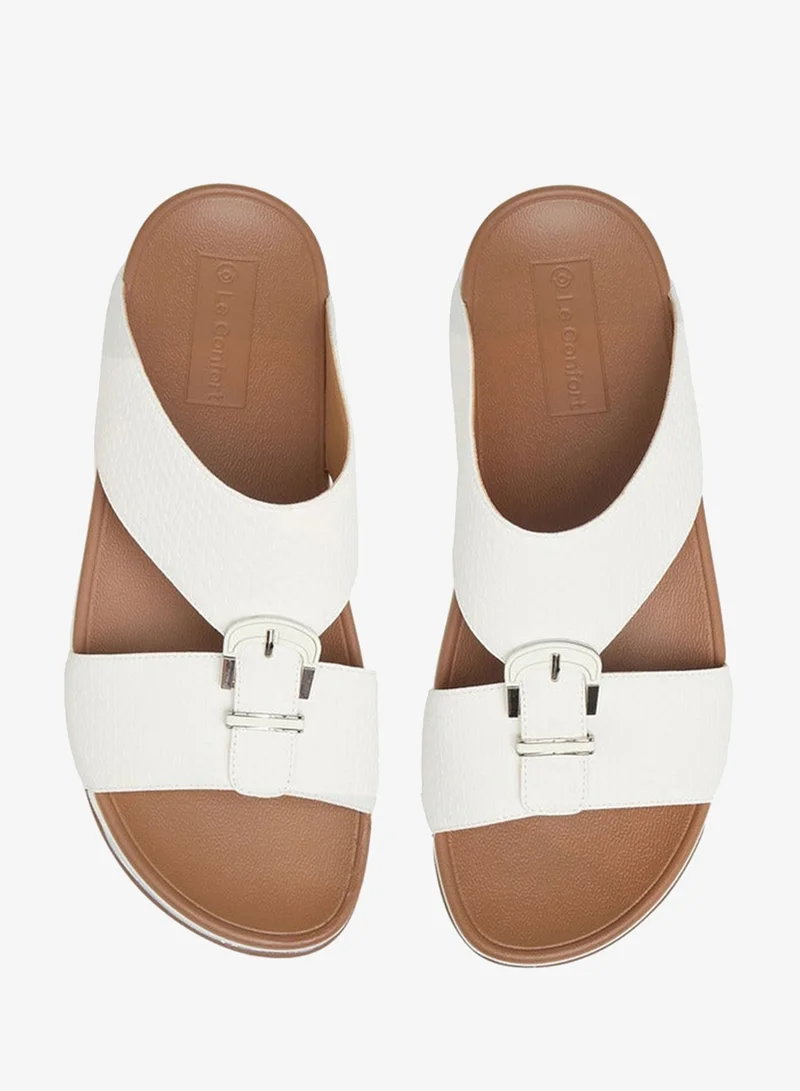 Le Confort Mens Buckle Accent Comfort Sandals