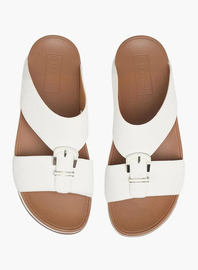Le Confort Mens Buckle Accent Comfort Sandals