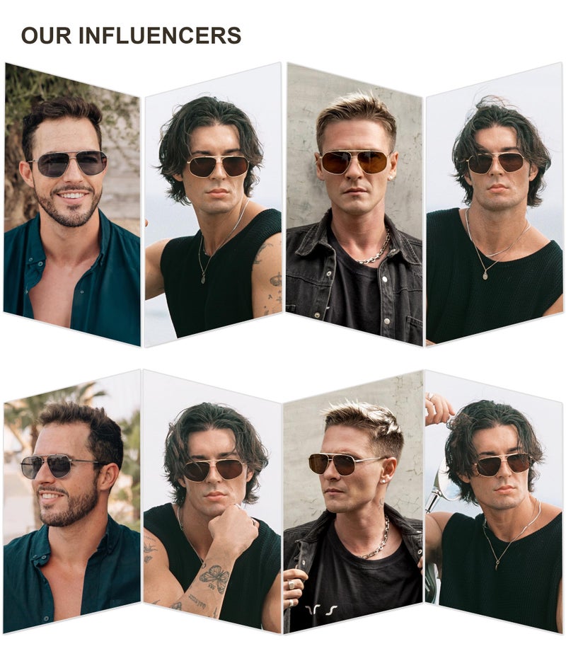 SOJOS Retro Hexagon Aviator Sunglasses for Women Men Trendy Vintage UV400 Protection Shades SJ1200, Gold/Grey - Image 3