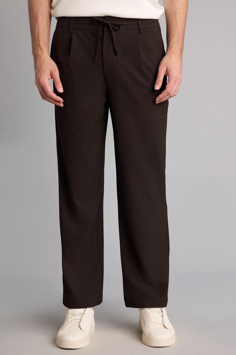 DeFacto Brown Man Straight Fit Trousers Casual - Image 4