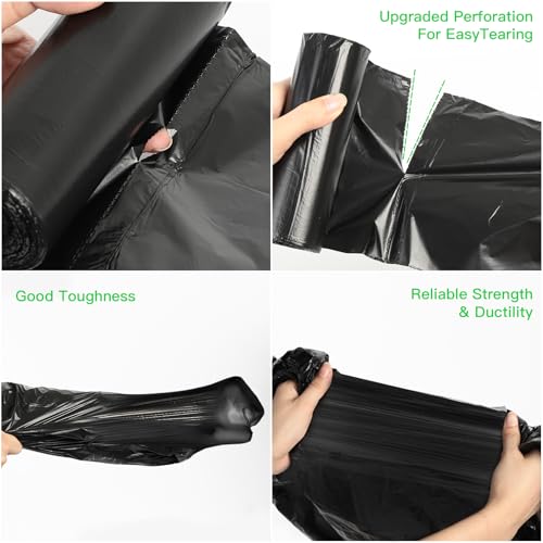 Inwaysin 2.6 Gallon Trash Bag Biodegradable Black - Small Garbage Bags 2-3 Gallon For Bathroom Can Unscented Compostable 100 Count Mini Tiny Kitchen Office Car Waste Basket Liners Strong Thick Bulk Inwaysin - Image 4