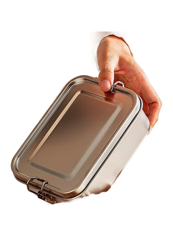 Onlycook Traditional Lunch Box For Office Workers, Canteen Use, Steamed Rice, Sealed Food Container, Food-Grade Stainless Steel Bento Box - Large Size - Image 1