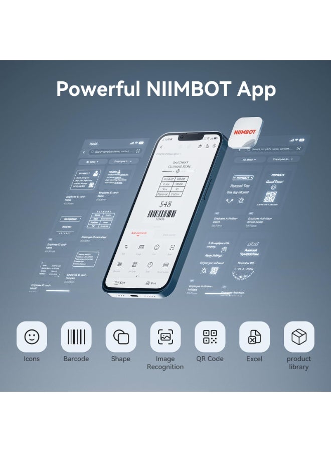 NIIMBOT K3 Label Printer, 3 Inch Desktop Label Maker with High-Speed, Bluetooth and USB Connection, Support Smartphone & PC, Thermal Label Maker for Small Business and Home Office - Image 3