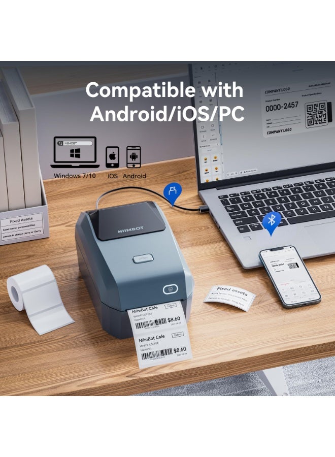NIIMBOT K3 Label Printer, 3 Inch Desktop Label Maker with High-Speed, Bluetooth and USB Connection, Support Smartphone & PC, Thermal Label Maker for Small Business and Home Office - Image 5