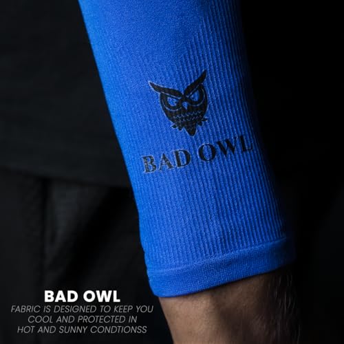 Badowl Powerflex Gym Sleeves – Unisex Compression Workout Arm Sleeves for Running, Cycling, Gym & Outdoor Sports – UV Protection, Breathable, Stretchable (Blue) - Image 5