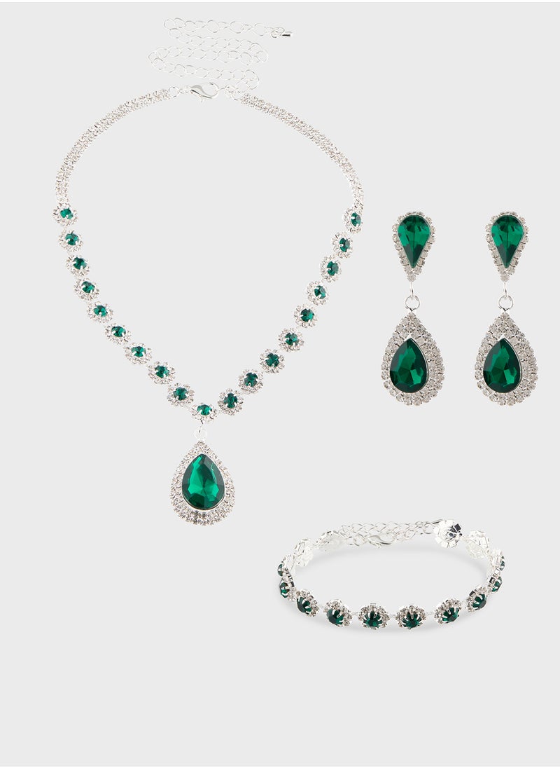 Khizana Diamante  Necklace & Earrings Set  - Image 1