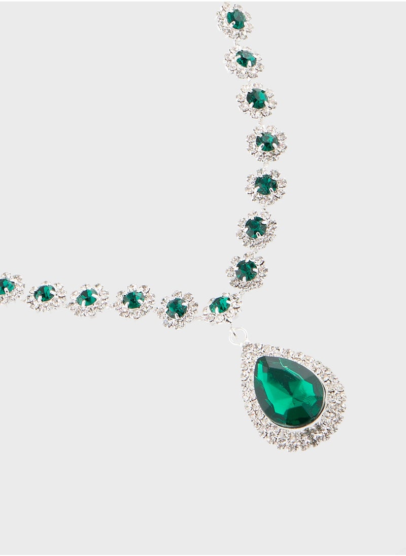 Khizana Diamante  Necklace & Earrings Set  - Image 3