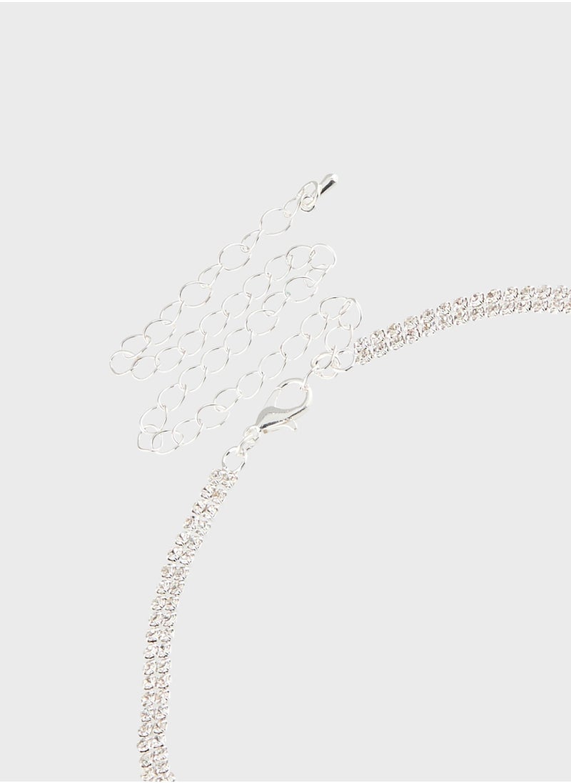 Khizana Diamante  Necklace & Earrings Set  - Image 4