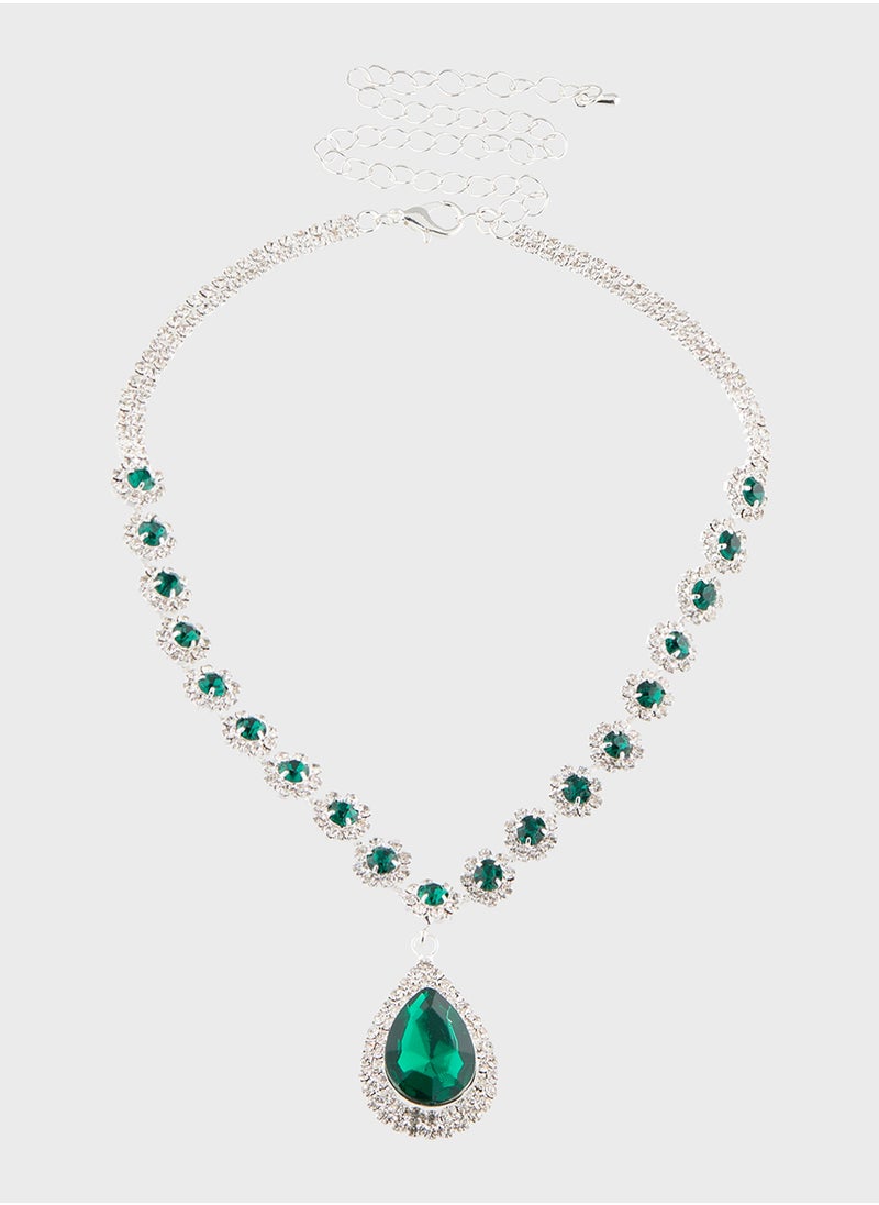 Khizana Diamante  Necklace & Earrings Set  - Image 2