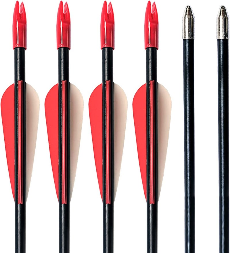 PANDARUS Archery 28" Fiberglass Archery Target Practice Arrows, for Children, Woman or Beginner, for Recuve Bow(Pack of 12) - Image 3