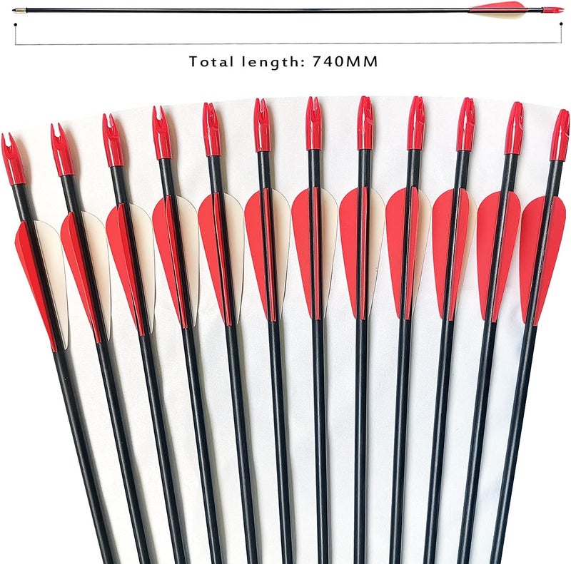 PANDARUS Archery 28" Fiberglass Archery Target Practice Arrows, for Children, Woman or Beginner, for Recuve Bow(Pack of 12) - Image 5