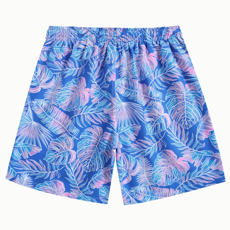 swimsobo Boys Swim Trunks Size 14-16 Years Kids with Compression Liner Swimming Shorts Swimsuits Blue Hawaiian Kids Boardshorts - Image 5