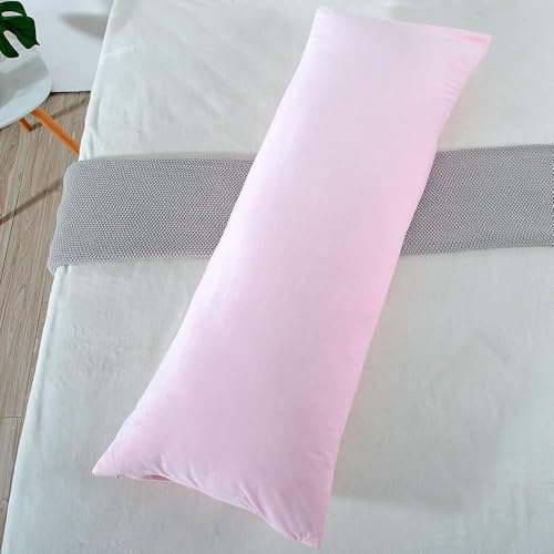 Cottonfry Ultra Soft Velvet Body Pillow Cover/Case Pillowcase with Hidden Zipper, Zippered Body Pillow Case (Pink, 20x54) - Image 4