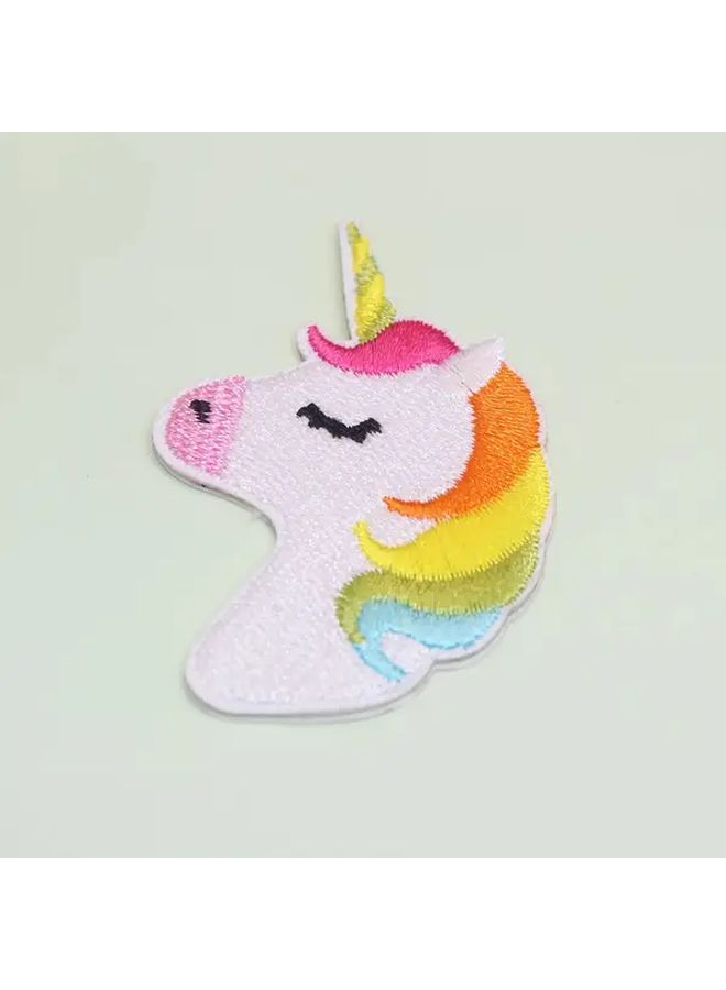 5 Colorful Unicorn Iron On Patches Rainbow Mane Tail Design Durable Polyester Fabric For Crafts Clothing Bags Hats No Sewing Easy To Apply Decorative Embroidery Fantasy Patterns Textured Unicorn Decor - Image 5