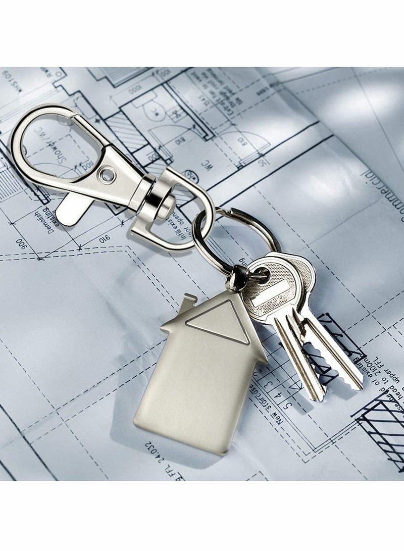 Excefore 100 Pcs Keychain Hooks with Key Rings, Keychain Clip Hooks With Rings for Lanyard Jewelry Making DIY Crafts(50 Pcs Metal Lobster Claw Clasps + 50 Pcs Split Key Rings) - Image 4