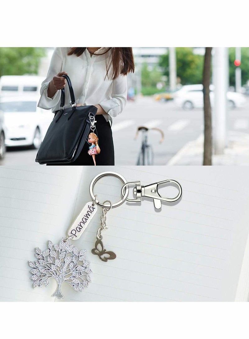 Excefore 100 Pcs Keychain Hooks with Key Rings, Keychain Clip Hooks With Rings for Lanyard Jewelry Making DIY Crafts(50 Pcs Metal Lobster Claw Clasps + 50 Pcs Split Key Rings) - Image 3